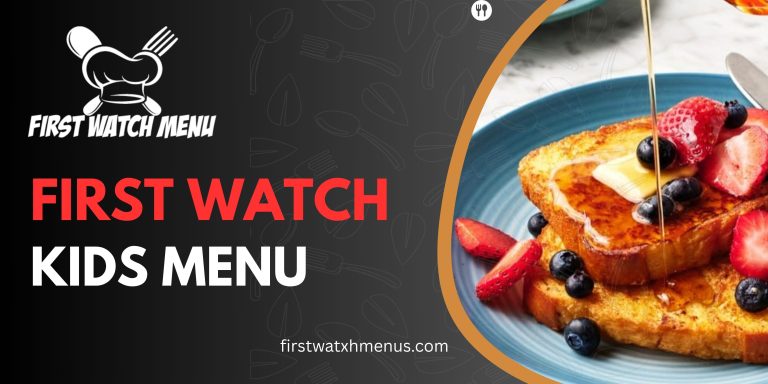 First Watch Kids Menu
