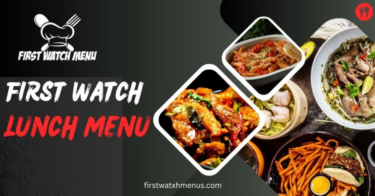First Watch lunch Menu