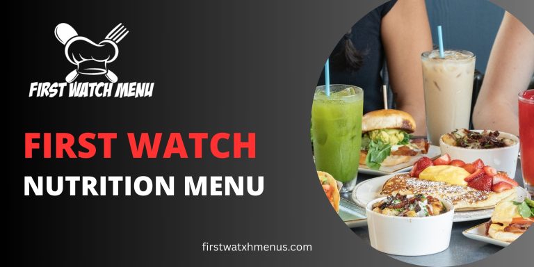 First Watch Nutrition Menu